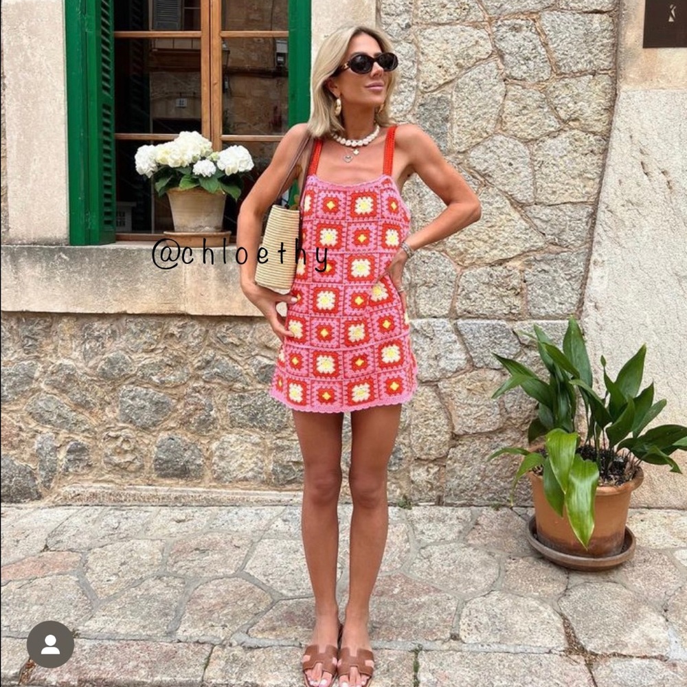 Zara CROCHET MINI DRESS - Picture 5 of 16